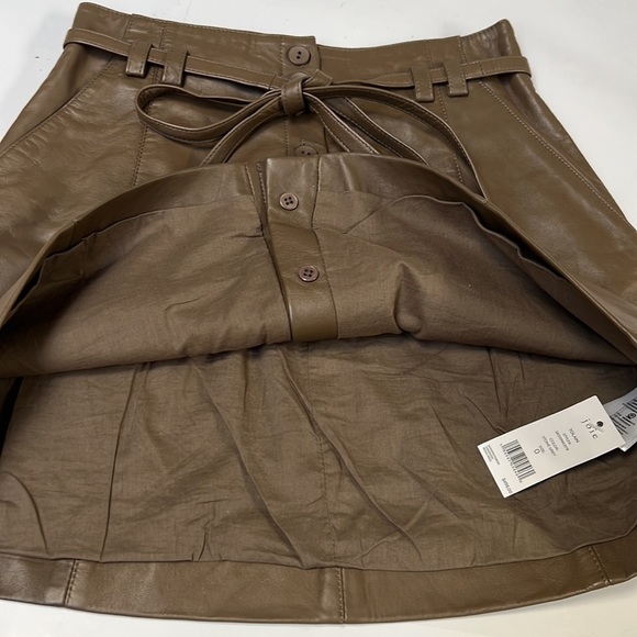 Joie Tolain Lamb Leather Mini Skirt size 0 with flaw - Picture 13 of 15